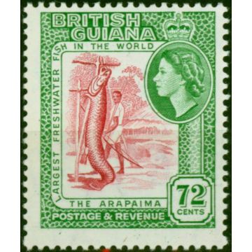 British Guiana 1963 72c Carmine & Emerald SG363 Fine LMM 
