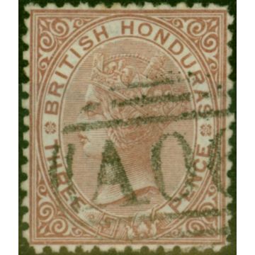 British Honduras 1872 3d Red-Brown SG7 Fine Used