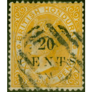 British Honduras 1888 20c on 6d Yellow SG29 Fine Used