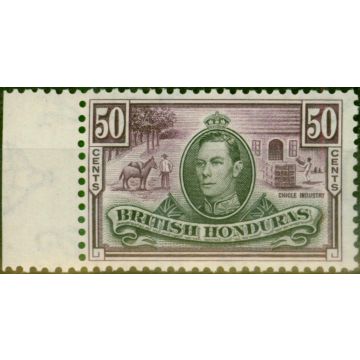 British Honduras 1938 50c Black & Purple SG158 Fine MNH 