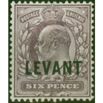 British Levant 1905 6d Slate-Purple SGL9 Fine LMM 