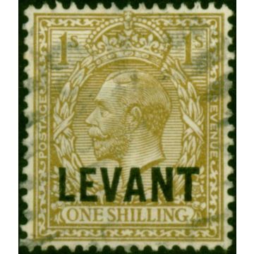 British Levant 1921 1s Bistre-Brown SGL23 Fine Used 