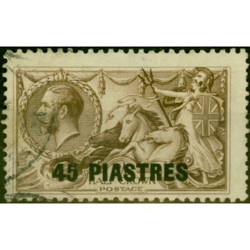 British Levant 1921 45pi on 2s6d Chocolate-Brown SG48 Good Used