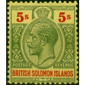 British Solomon Islands 1920 5s on Orange-Buff SG36a V.F MNH 