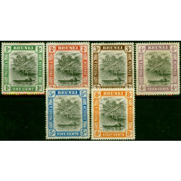 Brunei 1907 Set of 6 to 8c SG23-28 Good MM 