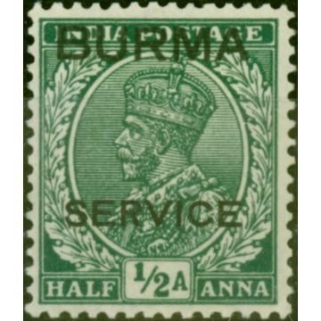 Burma 1937 1/2a Green SG02 Fine MM 