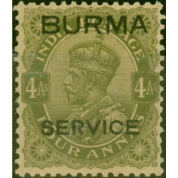 Burma 1937 4a Sage-Green SG07 Fine MM 