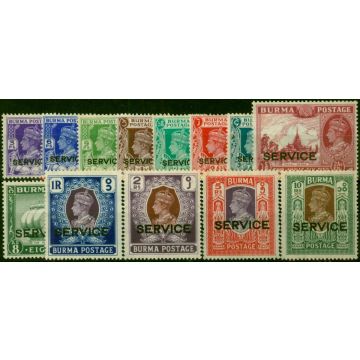 Burma 1939 Set of 13 SG015-027 Fine LMM 