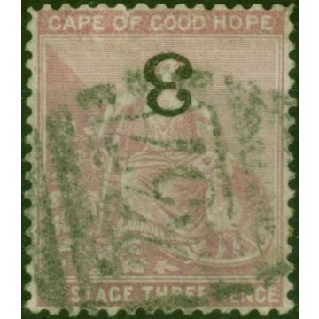 C.O.G.H 1880 3 on 3d Pale Dull Rose SG37a 'Surcharge Inverted' Good Used 