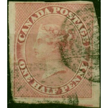 Canada 1857 1/2d Deep Rose SG17 Ave Used 