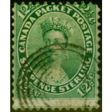 Canada 1859 12 1/2c Pale Yellow Green SG40 Fine Used