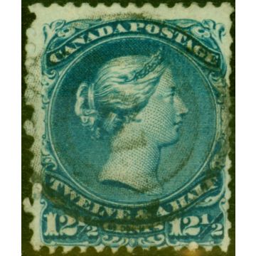 Canada 1868 12 1/2c Bright Blue SG51 Good Used