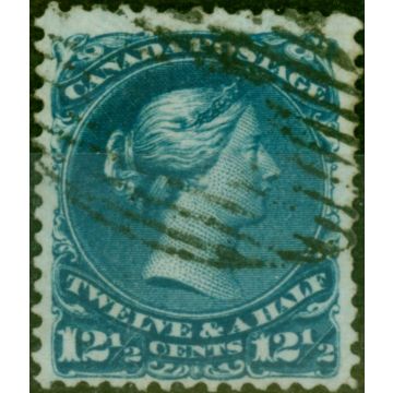 Canada 1868 12 1/2c Bright Blue SG60 Fine Used (3)