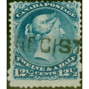 Canada 1868 12 1/2c Pale Dull Blue SG60c Fine Used