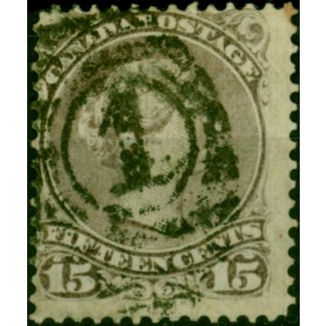 Canada 1868 15c Dull Grey-Purple SG61c Good Used 