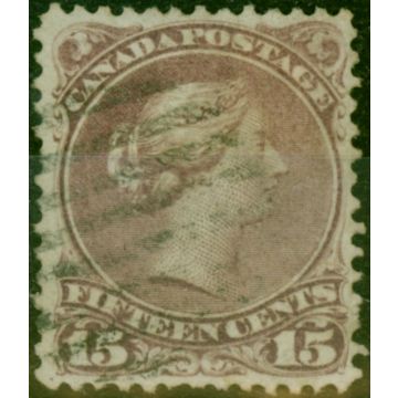 Canada 1868 15c Pale Reddish Purple SG61a Fine Used (4)