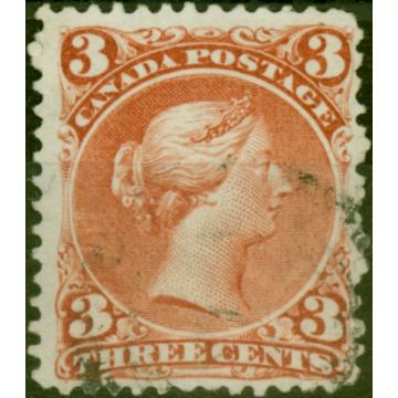 Canada 1868 3c Brown-Red SG58 Fine Used
