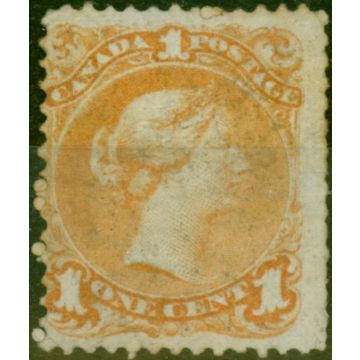 Canada 1869 1c Pale Orange-Yellow SG56b Ave MM