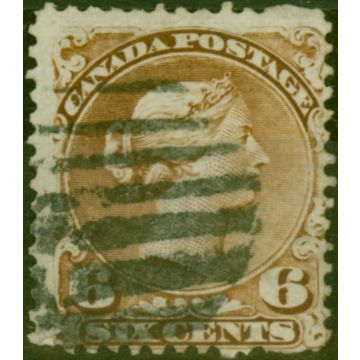 Canada 1870 6c Yellow-Brown SG59b Used Fine