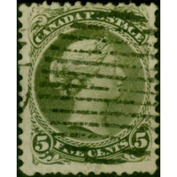 Canada 1875 5c Olive-Green SG63 Fine Used