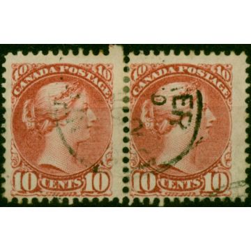 Canada 1894 10c Brownish Red SG111 Fine Used Pair 
