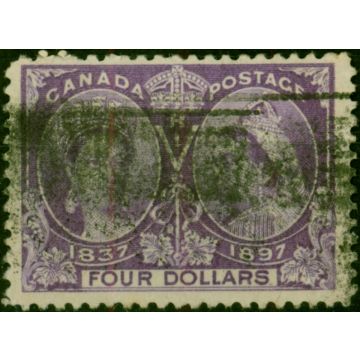 Canada 1897 $4 Violet SG139 Good Used 