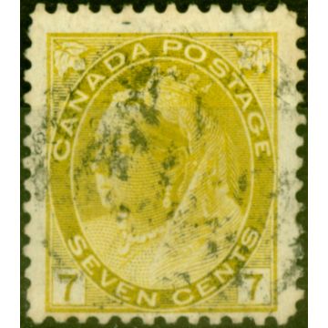 Canada 1902 7c Greenish Yellow SG161 Fine Used