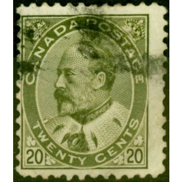 Canada 1904 20c Deep Olive-Green SG186 Fine Used