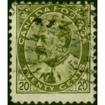 Canada 1904 20c Deep Olive-Green SG186 Fine Used (2)