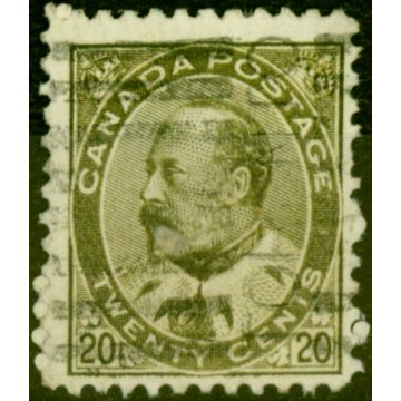 Canada 1904 20c Pale Olive-Green SG185 Fine Used