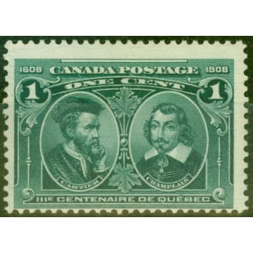 Canada 1908 1c Blue-Green SG189 Fine Lightly Mtd Mint 