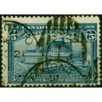 Canada 1908 5c Indigo SG191 Fine Used 