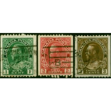Canada 1914-21 Coil Set of 3 SG217-218a Good Used 
