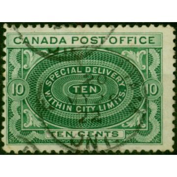Canada 1920 10c Yellowish-Green SGS3 Fine Used 