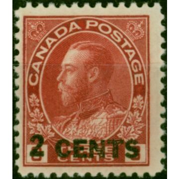Canada 1926 2c on 3c Carmine SG264 Fine & Fresh MM 