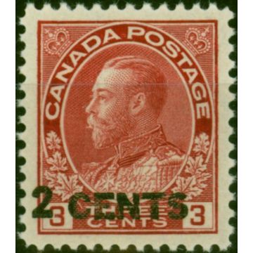 Canada 1926 2c on 3c Carmine SG264 V.F VLMM 