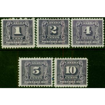 Canada 1930-32 Postage Due Set of 5 SGD9-D13 Fine MM 