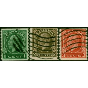 Canada 1933 Coil Set of 3 SG326-328 Fine Used
