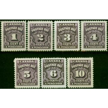 Canada 1935-65 Postage Due Set of 7 SGD18-D24 V.F MNH 