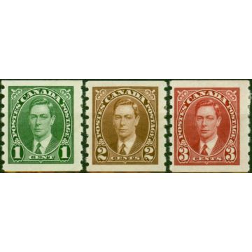 Canada 1937 Coil Set of 3 SG368-370 Fine MM