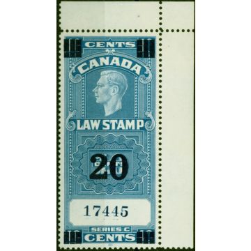 Canada 1945 25c Blue Law Stamps Barefoot 26 Fine MNH