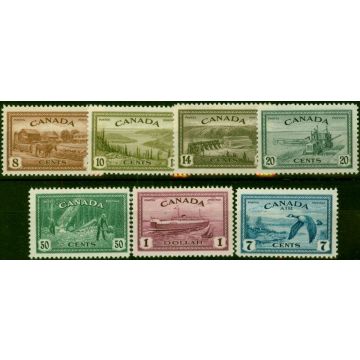 Canada 1946-47 Set of 7 SG401-407 Fine VLMM 