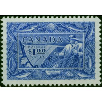Canada 1951 $1 Ultramarine SG433 Fine & Fresh LMM 