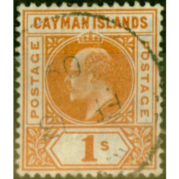 Cayman Islands 1905 1s Orange SG12 Fine Used 