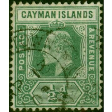Cayman Islands 1907 1/2d Green SG25 Fine Used 