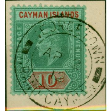 Cayman Islands 1907 10s Green & Red-Green SG34 Superb Used