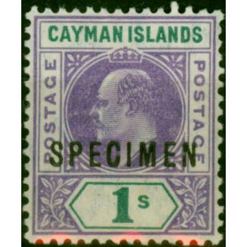 Cayman Islands 1907 1s Violet & Green Specimen SG15s Fine MM 