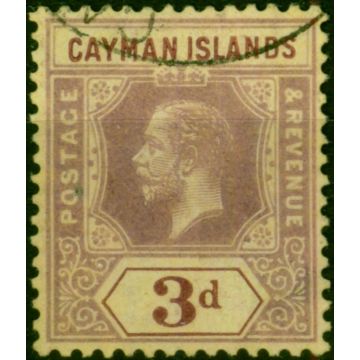 Cayman Islands 1914 3d on Lemon SG45b Fine Used