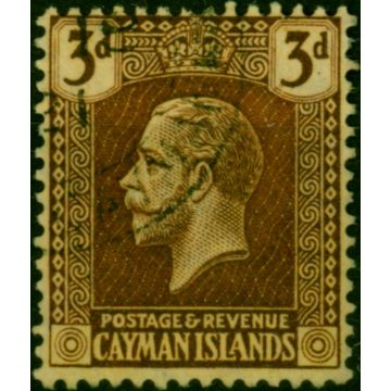Cayman Islands 1921 3d Purple-Orange Buff SG60 Fine Used 