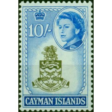 Cayman Islands 1962 10s Olive & Blue SG178 V.F MNH